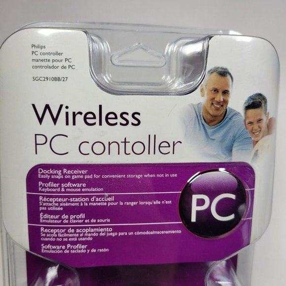 Philips Wireless Analog PC Gaming Controller w/ Docking Receiver NEW SEALED - Picture 2 of 8